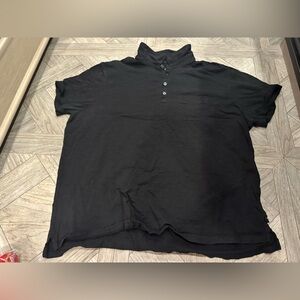 7 For All Mankind Classic Black Polo Shirt